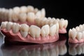 dental prostheses close-up. AI Generated Royalty Free Stock Photo
