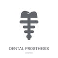 Dental prosthesis icon. Trendy Dental prosthesis logo concept on