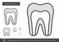 Dental pulp line icon.