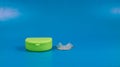 Dental retainer with green colored case Royalty Free Stock Photo