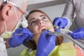 Dental root treatment at the stomatology Royalty Free Stock Photo