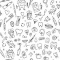 Dental seamless pattern, sketch for your design