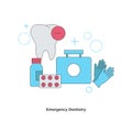 Dental services concept. Emergency dentistry Royalty Free Stock Photo
