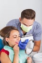 Dental shade determination Royalty Free Stock Photo