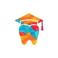 Dental study vector logo design.