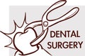 Dental surgery. Dental clinic logotype concept icon Royalty Free Stock Photo