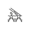 Dental surgery line icon Royalty Free Stock Photo