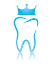 A dental symbol tooth, a king tooth Royalty Free Stock Photo