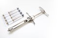 Dental Syringe with Local Anesthetic Cartridges Royalty Free Stock Photo