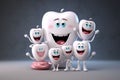 Dental team promoting oral health awareness and