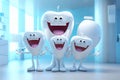 Dental team promoting oral hygiene and