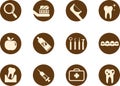 Dental and teeth care icon set