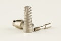 Dental titanium implant with locking elements