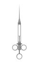 Dental tool injection syringe. Stomatology medicine instrument anesthesia syringe with needle. Medical and dentistry healthcare.