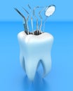 Dental tools Royalty Free Stock Photo
