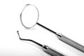 Dental tools and equipment. Over white background Royalty Free Stock Photo