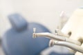 A dental tools for polishing teeth in the dental clinic in the background blurred chair for the patient Royalty Free Stock Photo