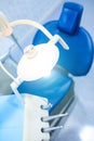 A dental tools for polishing teeth in the dental clinic in the background blurred chair for the patient Royalty Free Stock Photo