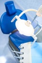A dental tools for polishing teeth in the dental clinic in the background blurred chair for the patient Royalty Free Stock Photo