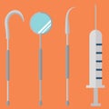 dental tools. Vector illustration decorative design