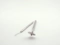 Dental tools on white background Royalty Free Stock Photo