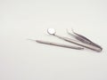 dental tools on white background Royalty Free Stock Photo