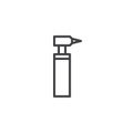 Dental tooth drill line icon