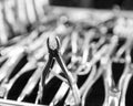 Dental tooth extraction equipment closeup