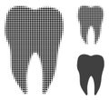 Dental Tooth Halftone Dotted Icon Royalty Free Stock Photo