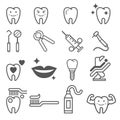 Dental tooth icons. Vector. Royalty Free Stock Photo