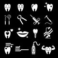 Dental tooth icons. Vector.