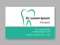 Dental tooth logo icon for dentist business card. Vector stomatology dental care design template of tooth symbol for dentistry cli