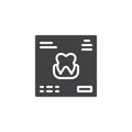 Dental tooth report document icon vector