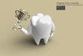 Dental Tooth with Trophy Pen Tool Created Clipping Path Included in JPEG Easy to Composite