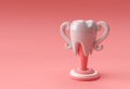 Dental Trophy model of premolar tooth 3D Rendering