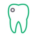 Dental vector  color line   icon Royalty Free Stock Photo