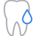 Dental vector color line   icon Royalty Free Stock Photo