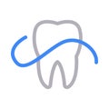 dental vector color line icon