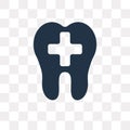 Dental vector icon isolated on transparent background, Dental t Royalty Free Stock Photo