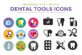 Dental vector icons set clinic logo Royalty Free Stock Photo