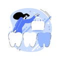 Dental veneers abstract concept vector illustration.