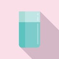 Dental wash glass icon flat vector. Mouthwash mint Royalty Free Stock Photo