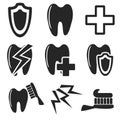 Dental web and mobile icons collection. Vector. Royalty Free Stock Photo