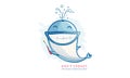Dental whale mascot for children