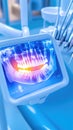 Dental x-ray display with advanced imaging technology in modern clinic Royalty Free Stock Photo