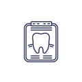 dental x-ray image line icon