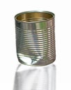 Dented tin can Royalty Free Stock Photo