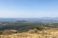 Dentelles de Montmirail chain of mountains and vineyards in wine region Provence in Vaucluse, France Royalty Free Stock Photo