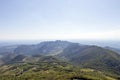 Dentelles de Montmirail chain of mountains and vineyards in wine region Provence in Vaucluse, France Royalty Free Stock Photo