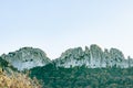 Dentelles de Montmirail, overcast sky Royalty Free Stock Photo